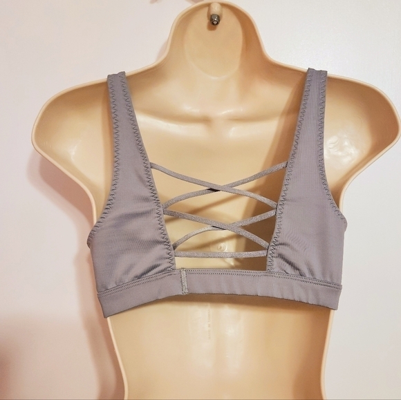 Victoria's Secret Crisscross Back Sports Bra Grey Small - Picture 4 of 9